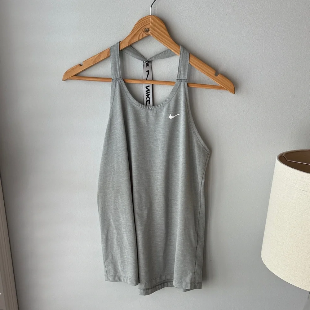 Nike Grey and Black Racerback Tank